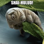 Bad Dune reference. | SHAI-HULUD! | image tagged in tardigrade,dune | made w/ Imgflip meme maker