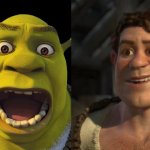 Shrek Next To Human Self.