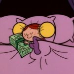 Girl sleeping with money