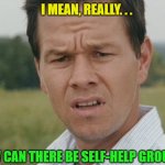 It begs the question... | I MEAN, REALLY. . . HOW CAN THERE BE SELF-HELP GROUPS? | image tagged in why wahlberg,why,think about it,think,funny,memes | made w/ Imgflip meme maker