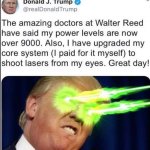Trump laser eyes