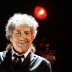 Bob Dylan smiles