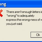 Wrong error