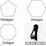 give me back my house | YOUR DIRT HOUSE GON | image tagged in gon,enderman holding dirt block | made w/ Imgflip meme maker