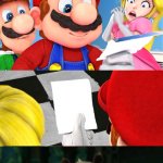 Better version of what mario and pals saw | image tagged in super mario blank paper,it's blank,po,mario,memes | made w/ Imgflip meme maker