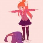 T-posing Monika meme meme