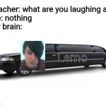 Limousine | Teacher: what are you laughing at?
Me: nothing
My brain:; Lemo | image tagged in limousine,memes,funny,limo,emo,e | made w/ Imgflip meme maker