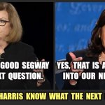 How did Harris know the next debate question?