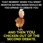 Trump chicken debate meme