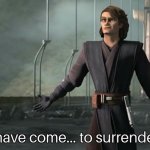 Anakin surrender the clone wars