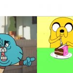Gumball yelling at finn the dog