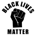 Black lives matter black power fist