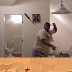 Guy throwing knife a Sheperd meme
