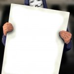 anonymous holding blank sign meme