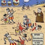 1492 Spain introduces Christianity to the New World