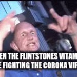 USA's weapon | WHEN THE FLINTSTONES VITAMINS ARE FIGHTING THE CORONA VIRUS | image tagged in gifs,flintstones | made w/ Imgflip video-to-gif maker