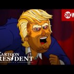 Angry cartoon Trump