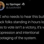 Voter suppression of blacks meme