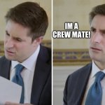 Among us | IM A CREW MATE! WHAT IS THIS | image tagged in what does this say | made w/ Imgflip meme maker