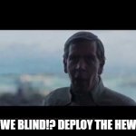Delpoying Hewos | ARE WE BLIND!? DEPLOY THE HEWOS!! | image tagged in are we blind deploy the garrison | made w/ Imgflip meme maker
