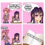 Some funny post i'd do out my free time. | READING SOMETHING PRIVATE; WHAT ARE YOU READING, YURI? LITERALLY ME; YOUTUBE COPPA RULES | image tagged in doki doki reading club | made w/ Imgflip meme maker
