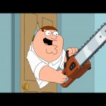 Peter Griffin with Chainsaw meme