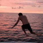 Jack Barakat Diving Into Sea