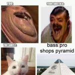 bass pro shops pyramid kinda hot tho | bass pro shops pyramid | image tagged in slightly offensive joke at the dinner table | made w/ Imgflip meme maker