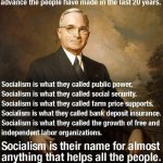 Harry Truman quote socialism meme