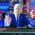 Newsmax cuts away to a Trump rally without changing the chyron