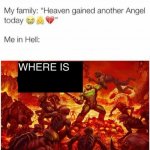 Me in hell: meme