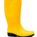 Yellow Rubber Boot With Rough Transparent Background