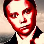 Greta Thunberg colorized glare