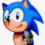 Sonic gun pointed meme