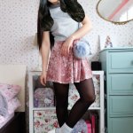 Kentishdoll in black tights and white socks