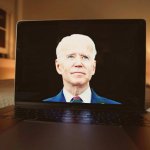 Joe Biden head Laptop