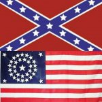 Union and rebel flags