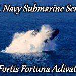 submarine | U.S. Navy Submarine Service; Fortis Fortuna Adivat! | image tagged in submarine | made w/ Imgflip meme maker