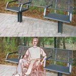 Wheelchair bench