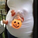 Pregnant costume meme
