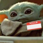 Baby Yoda Nametag