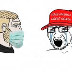 Chad vs anti masker meme