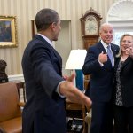 Obama, Hillary, and Joe in Oval Office