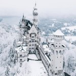 Majestic castle winter