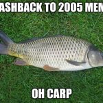 carp-crap | (FLASHBACK TO 2005 MEMES; OH CARP | image tagged in oh carp | made w/ Imgflip meme maker