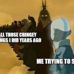 Avatar Cycle | ALL THOSE CRINGEY THINGS I DID YEARS AGO; ME TRYING TO SLEEP | image tagged in avatar cycle | made w/ Imgflip meme maker