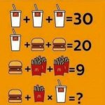 Mcdonald's food math meme