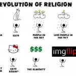 the evolution of religion | image tagged in the evolution of religion | made w/ Imgflip meme maker