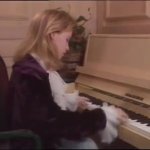 Young Kylie piano gif 2 GIF Template