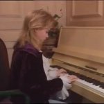 Young Kylie piano gif 3 GIF Template